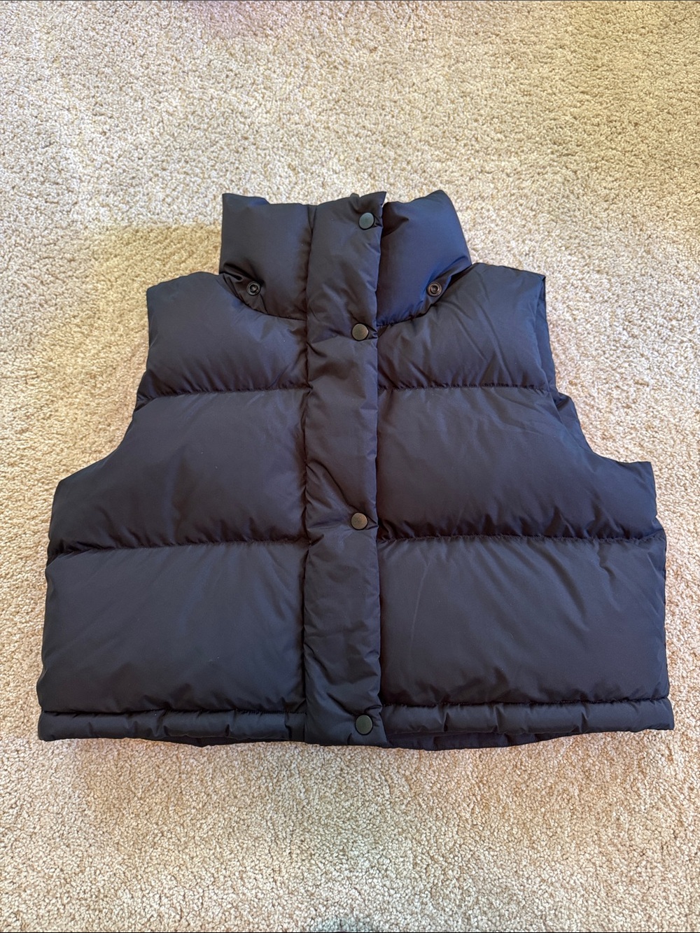 LULULEMON Black Cropped Puffer Vest 4/Xs